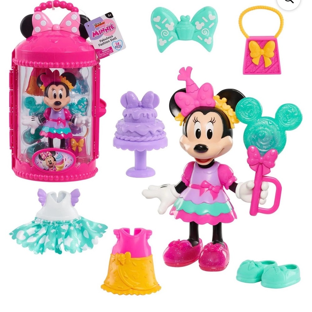 Disney Minnie Mouse Doll Set Pink and Green Fashion Accessories